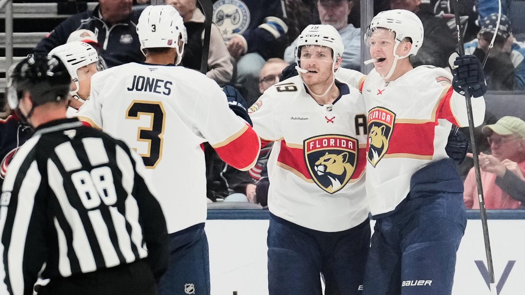 Brady Tkachuk's hat trick, Matthew Tkachuk's five assists lead Panthers past Blue Jackets 7-3 — CBS Miami, Delray Beach Real Estate news