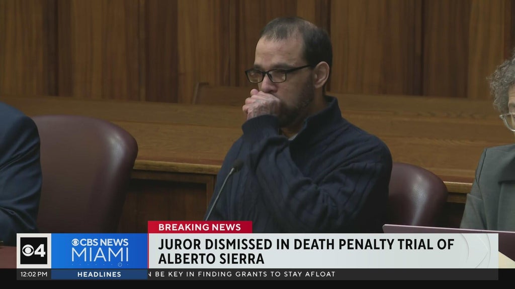 Juror in Alberto Sierra death penalty trial dismissed — CBS Miami, Delray Beach Community news