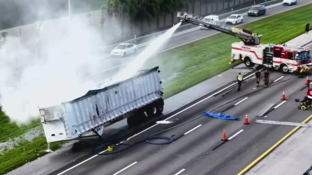 Florida's Turnpike reopens in Broward after truck fire shuts down northbound lanes for hours — CBS Miami, Delray Beach Community news
