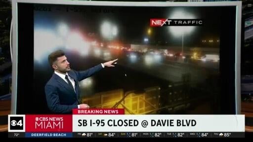 Southbound I-95 shut down near Fort Lauderdale after crash with reported injuries — CBS Miami, Delray Beach Community news