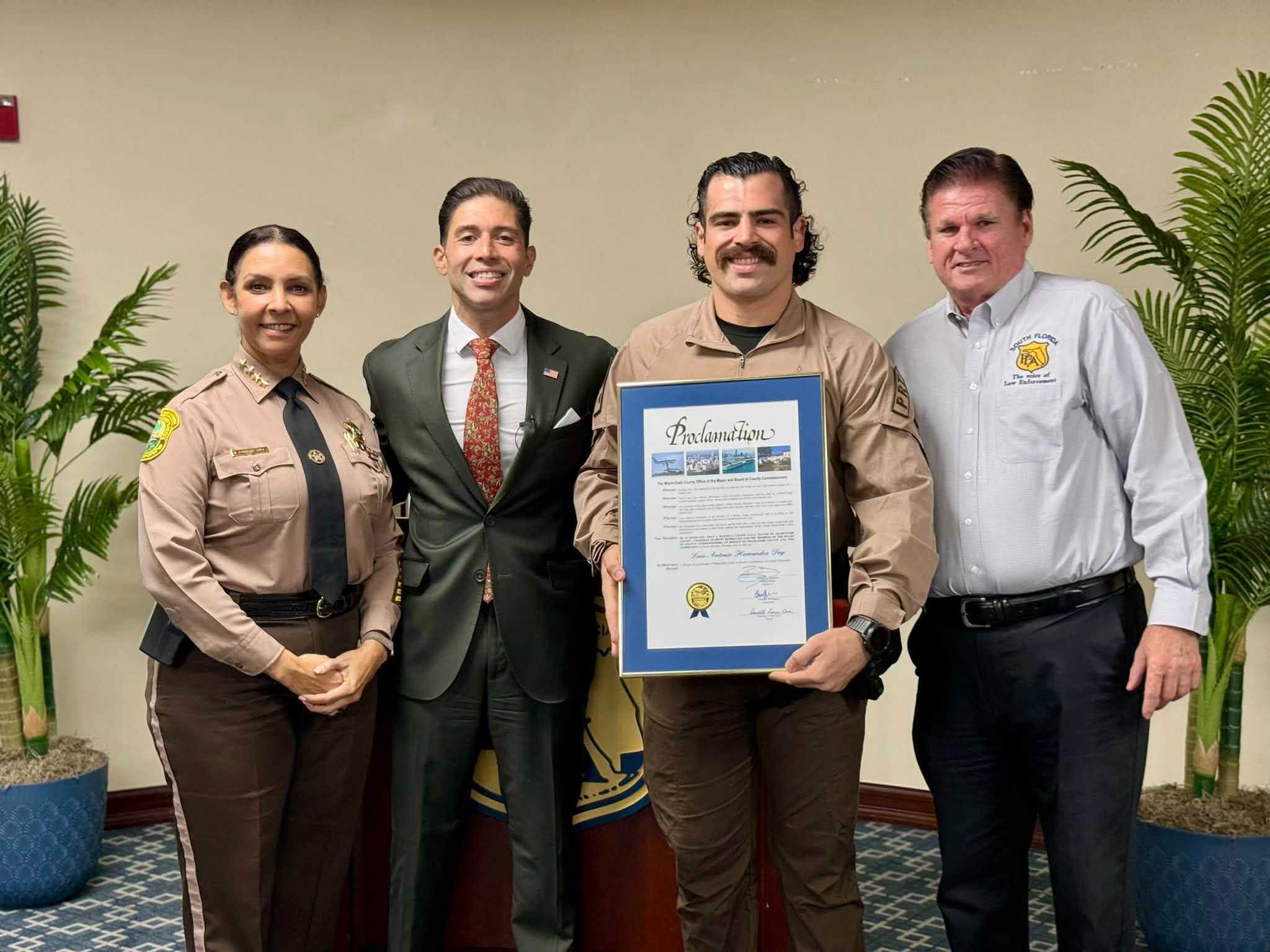 Miami-Dade deputy Luis Hernandez honored by county for UFC achievements — WPBF Sports Palm Beach, Delray Beach Sports news