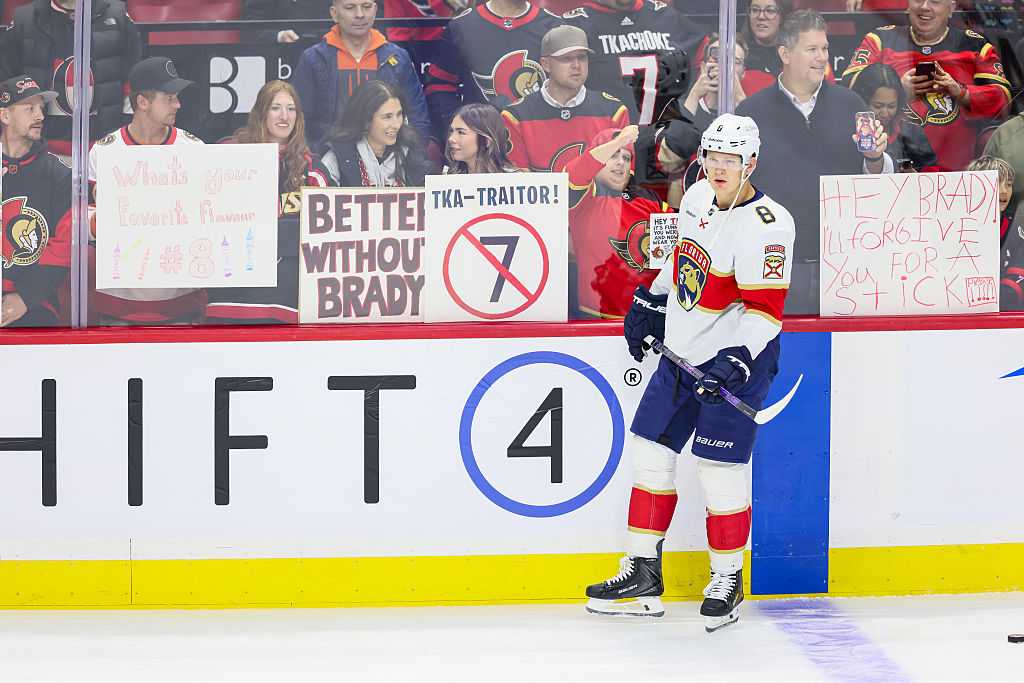 Brady Tkachuk gets ice-cold reception in return to Ottawa with Florida Panthers — WPBF Sports Palm Beach