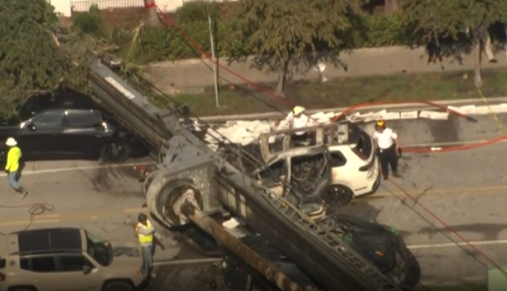 Crane collapse in Miami’s Brickell neighborhood sends four to hospital, closes Brickell Bay Drive — WPBF West Palm Beach