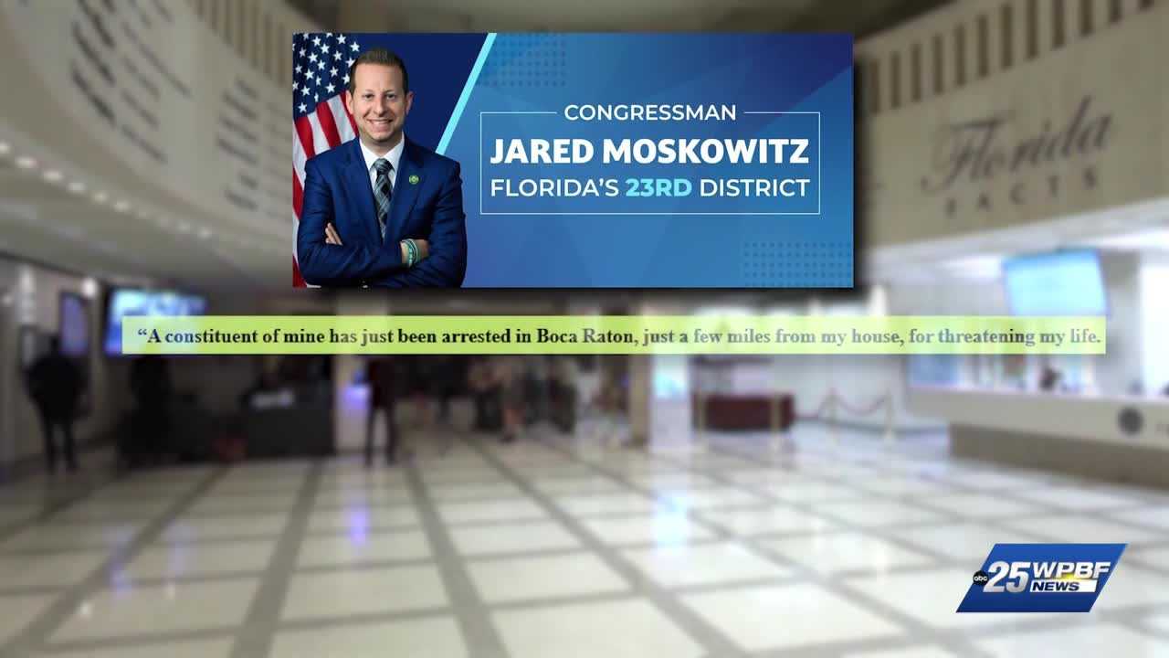 Congressman Jared Moskowitz says neighbor arrested for threatening his life — WPBF West Palm Beach, Delray Beach Community news