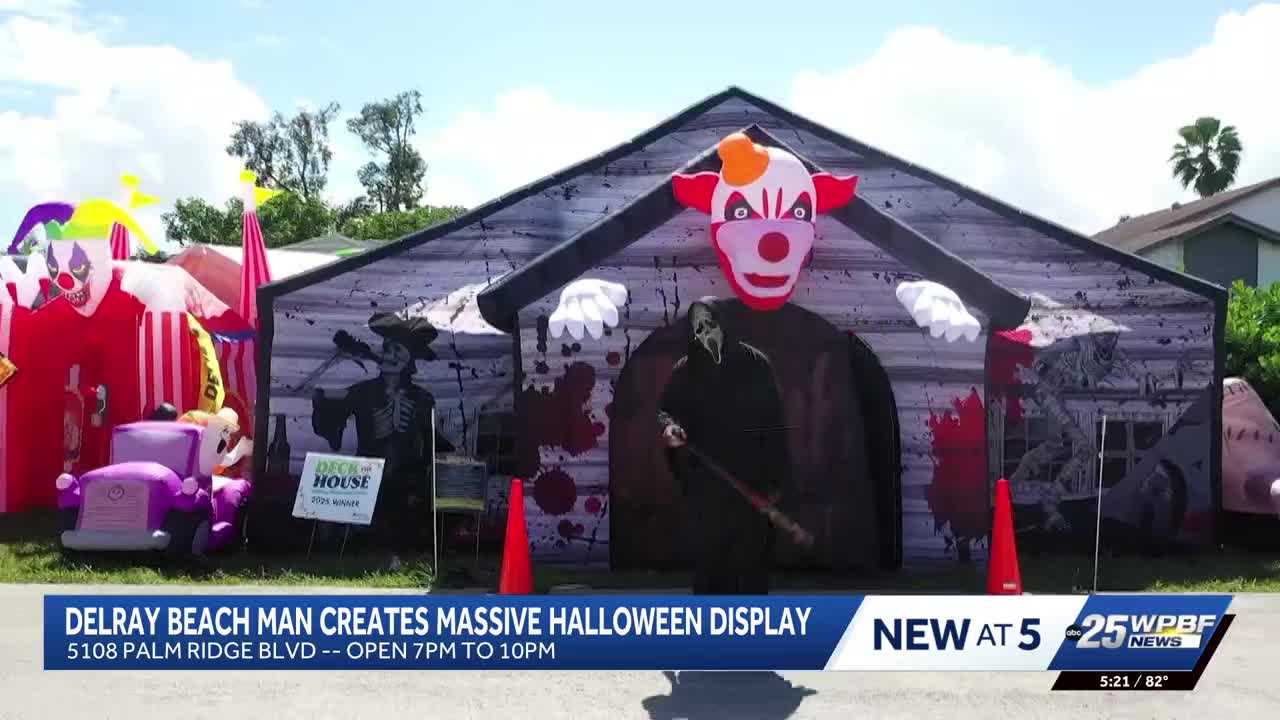Delray Beach man builds biggest haunted house yet in his front yard for free Halloween fun — WPBF West Palm Beach, Delray Beach Community news