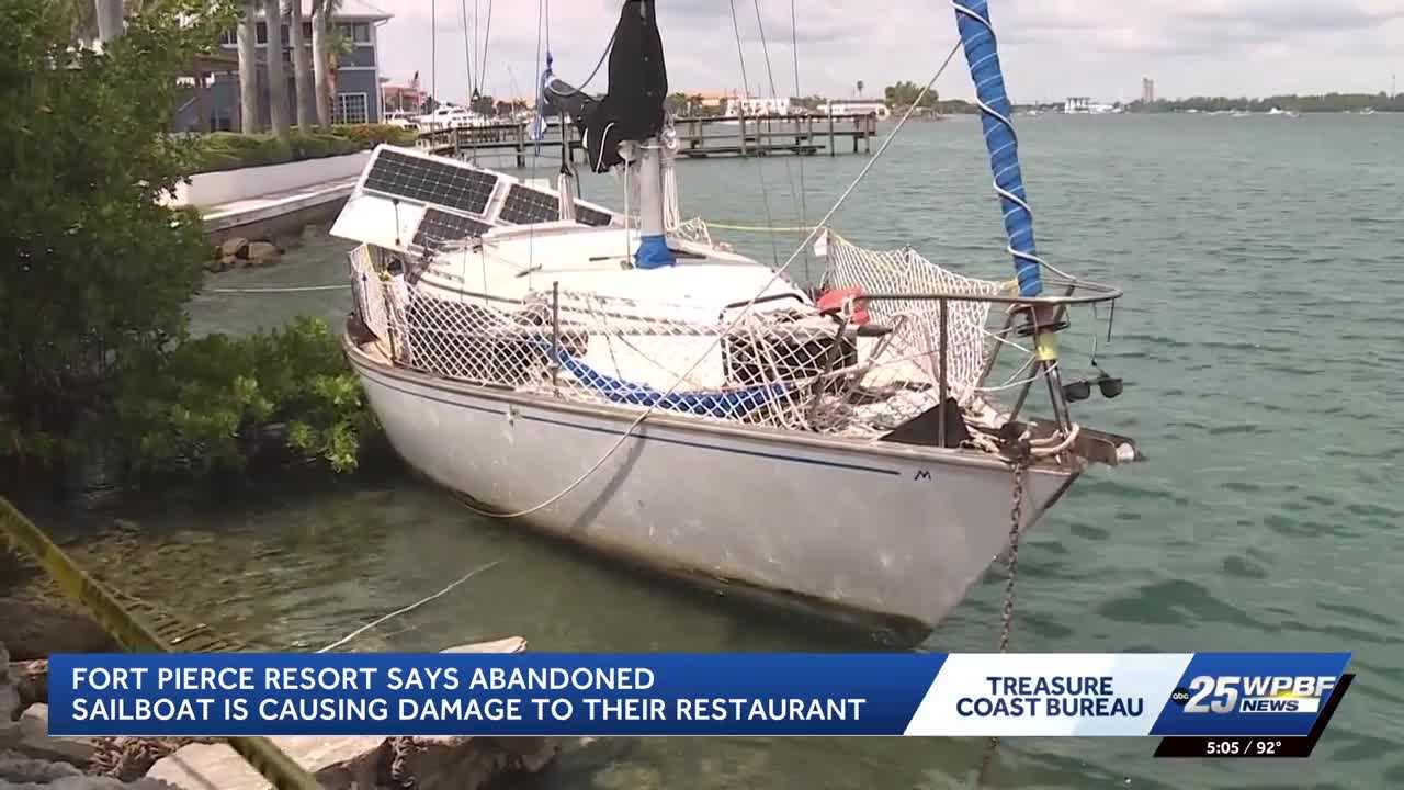 Fort Pierce resort faces damage and losses from abandoned sailboat — WPBF West Palm Beach, Delray Beach Real Estate news
