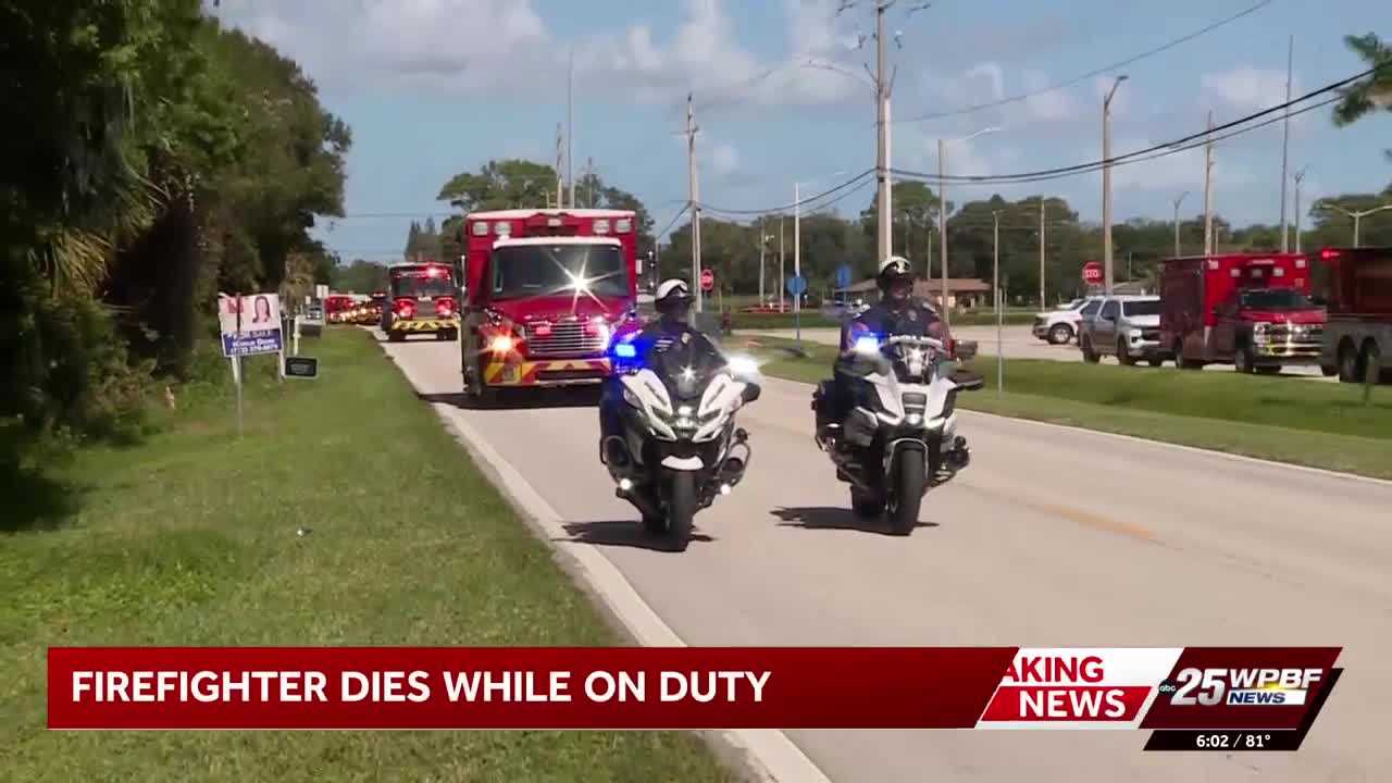 St. Lucie County firefighter paramedic Austin Hodge honored with procession — WPBF West Palm Beach, Delray Beach Community news
