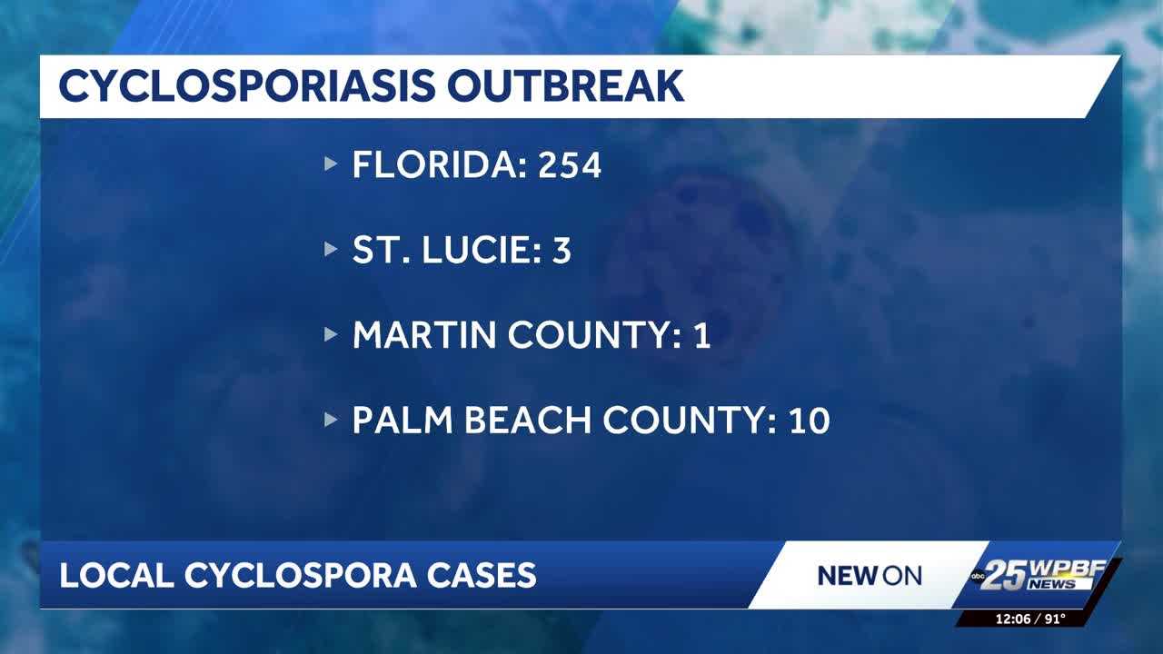 Cyclospora cases rise in Florida, with Palm Beach County leading locally — WPBF West Palm Beach, Delray Beach Community news